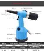 Remachadora Oleo neumática Automática de Tuercas Remache - Image 2