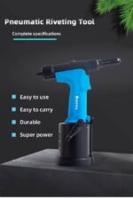 Remachadora neumática industrial trabajo pesado, automática, acero inoxidable de 2,4-6,4 mm, 3/16